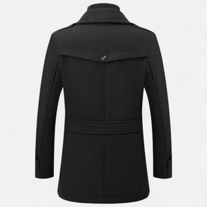 Płaszcz z tweedu w kroju slim fit, brytyjska klasyka