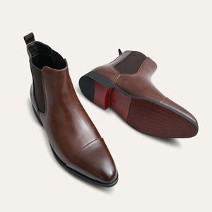 Sztyblety skórzane Savile Row, opływowa forma