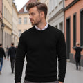 Sweter z okrągłym dekoltem, jednolity design