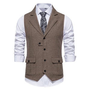 Kamizelka z tkaniny w stylu vintage, formalny charakter