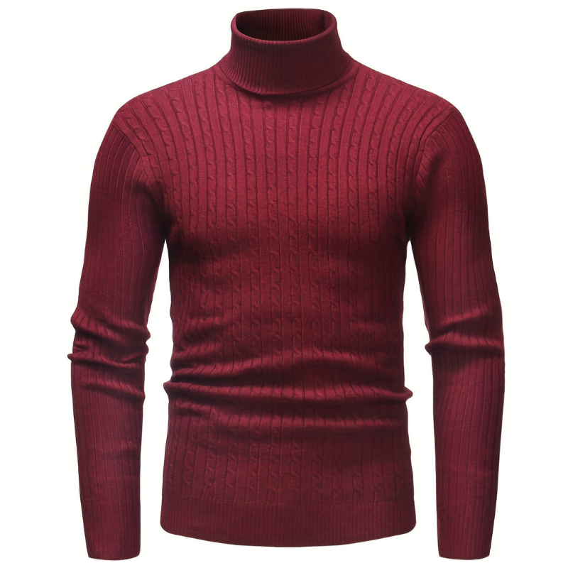 Golf slim fit z prążkowanej dzianiny