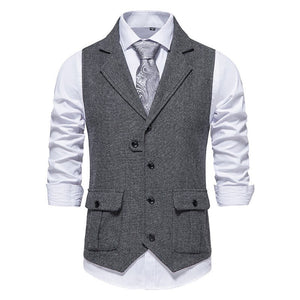 Kamizelka z tkaniny w stylu vintage, formalny charakter