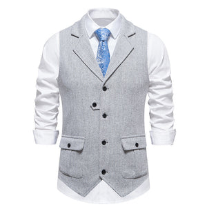 Kamizelka z tkaniny w stylu vintage, formalny charakter