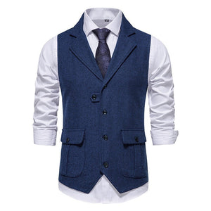 Kamizelka z tkaniny w stylu vintage, formalny charakter