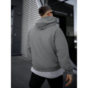 Bluza Tim z kapturem w jednolitym kolorze, krój oversize