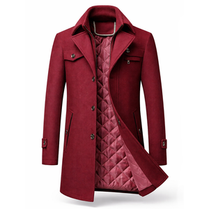 Wełniany płaszcz Atlas z pikowaną podszewką
