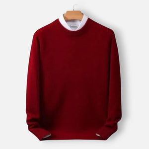 Sweter z kaszmiru o klasycznym kroju i cienkiej fakturze