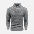 Sweter zimowy ze stójką i detalem guzików