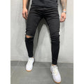 Jeansy Rik skinny z przetarciami, buntowniczy rys