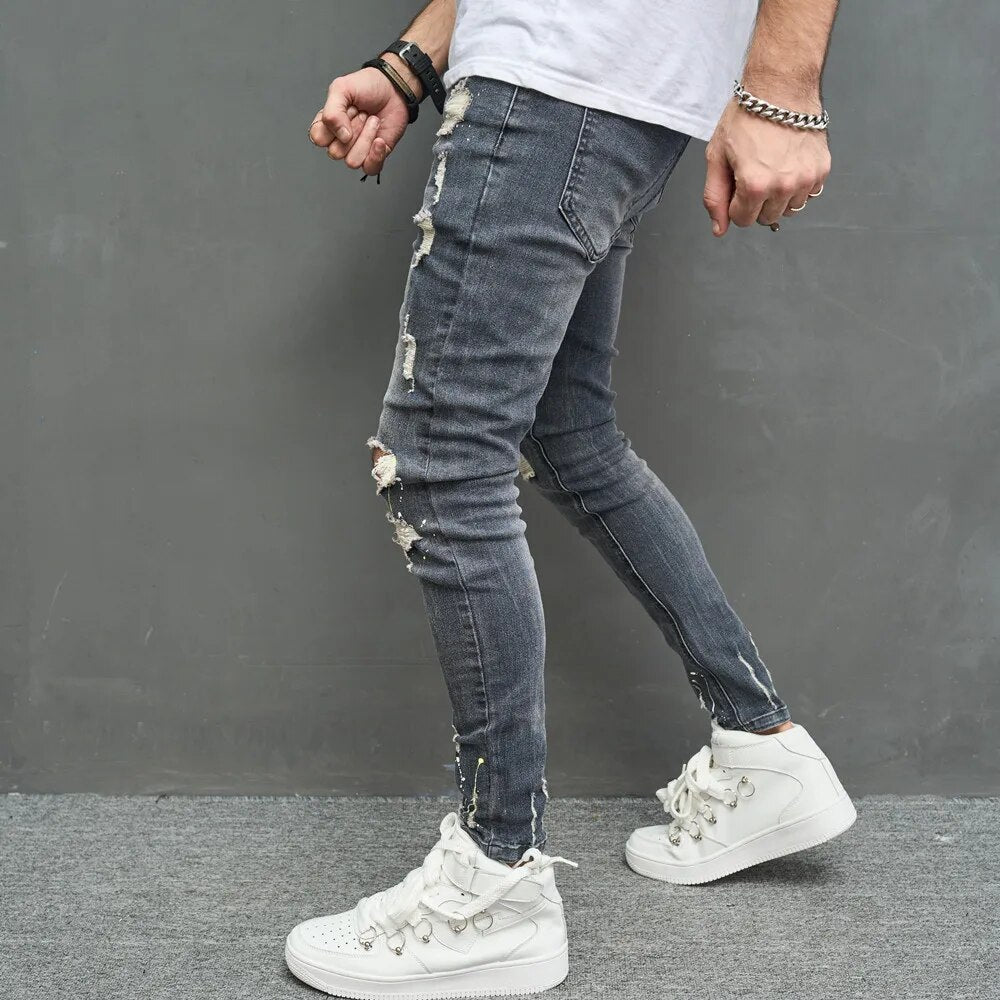 Spodnie Jort slim fit z elastycznego denimu