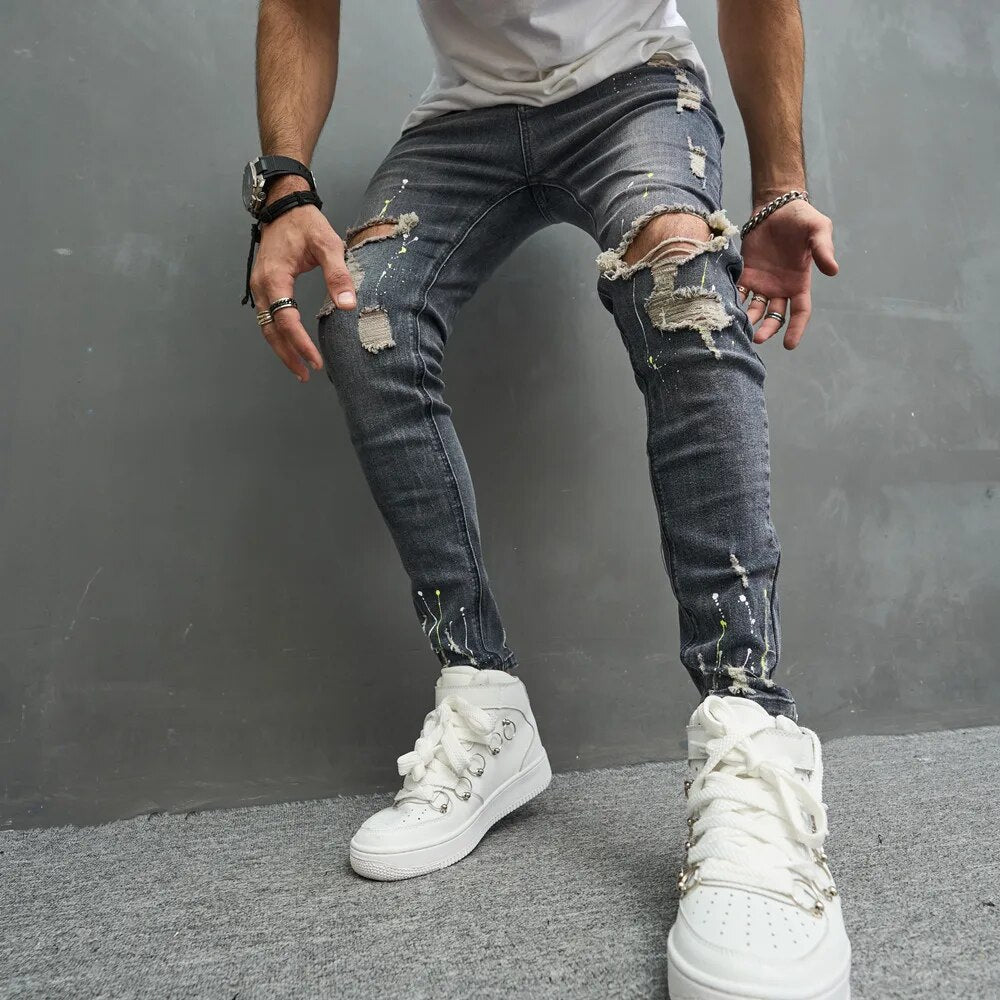 Spodnie Jort slim fit z elastycznego denimu