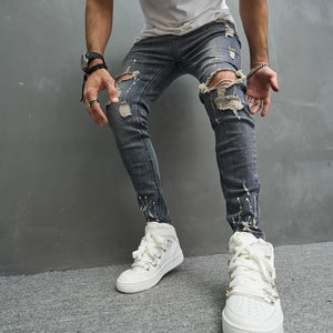 Spodnie Jort slim fit z elastycznego denimu