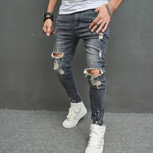 Spodnie Jort slim fit z elastycznego denimu