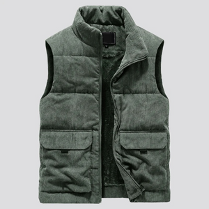 Kamizelka sztruksowa slim fit z kieszeniami