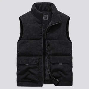 Kamizelka sztruksowa slim fit z kieszeniami