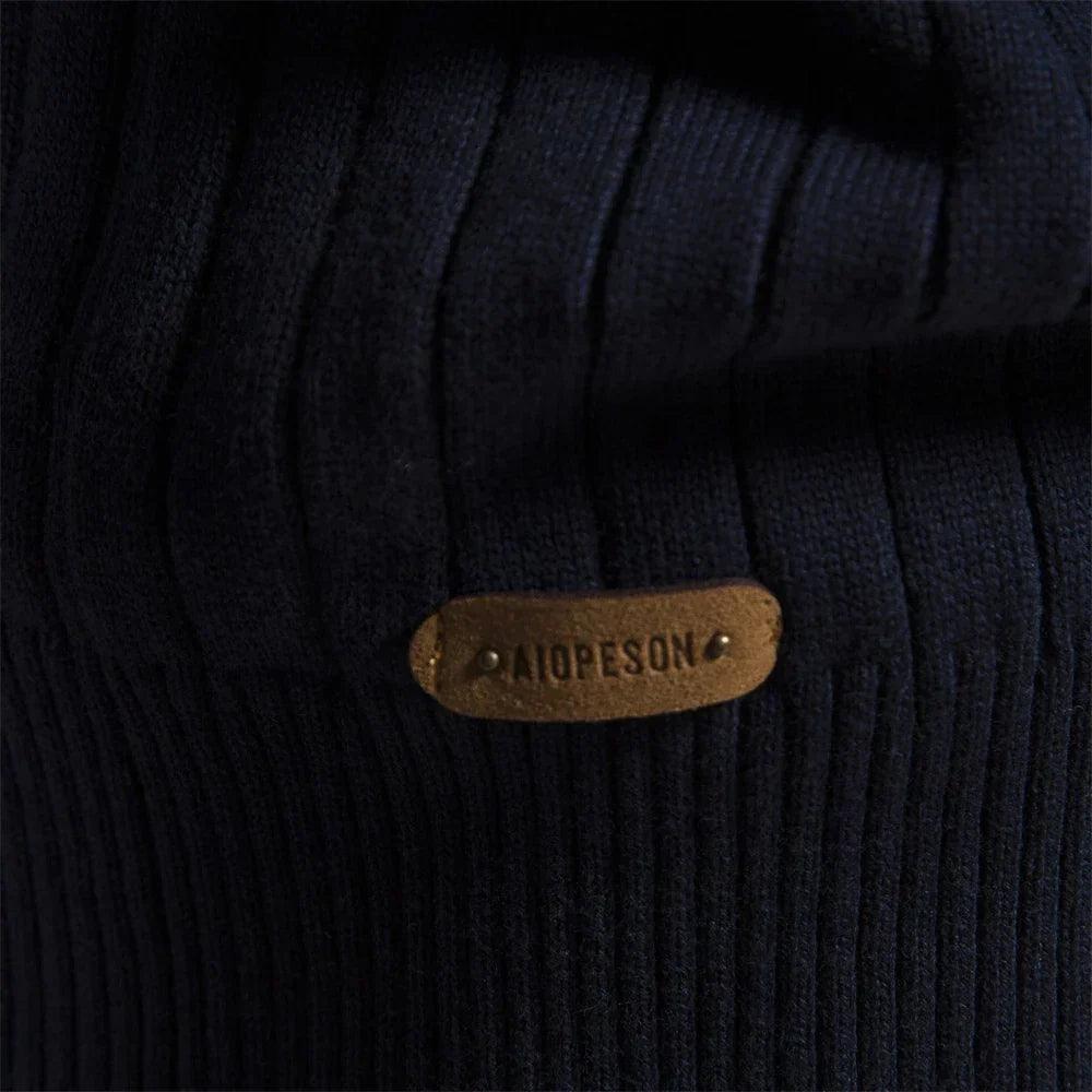 Sweter Lars z zamkiem na jesień, miękka mieszanka bawełny