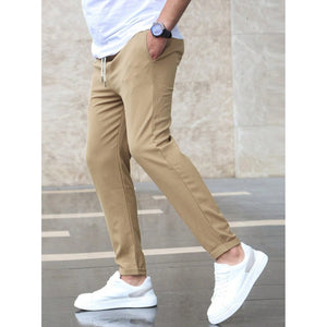 Spodnie codzienne slim fit z regulowanym pasem