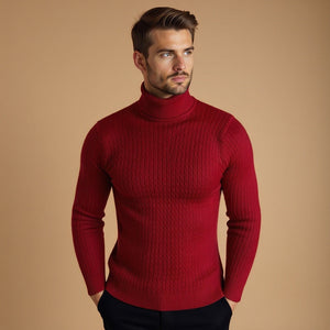 Sweter Conrad ze splotem warkoczowym, ciepło i elegancja