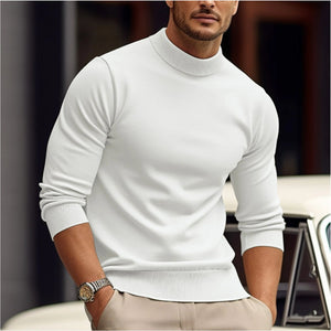 Sweter z wysokim kołnierzem, krój slim fit