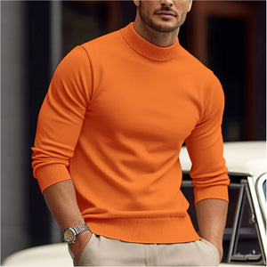 Sweter z wysokim kołnierzem, krój slim fit