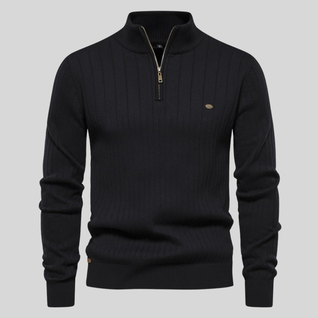 Sweter Steven z zamkiem przy kołnierzu