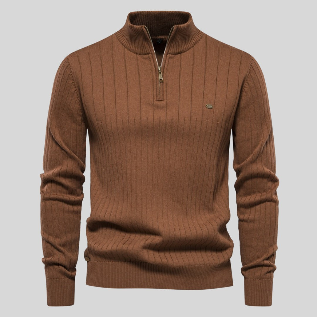 Sweter Steven z zamkiem przy kołnierzu