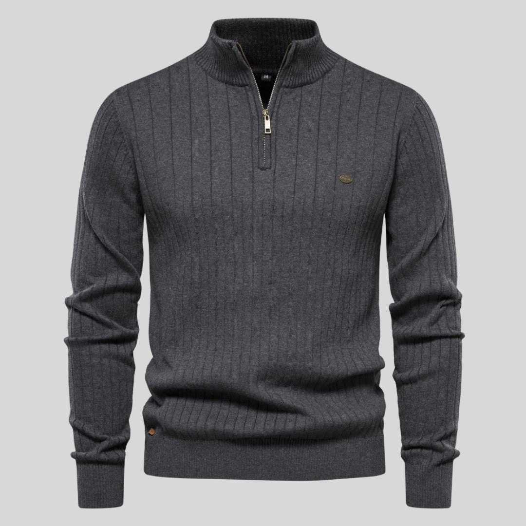 Sweter Steven z zamkiem przy kołnierzu