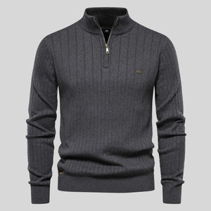 Sweter Steven z zamkiem przy kołnierzu