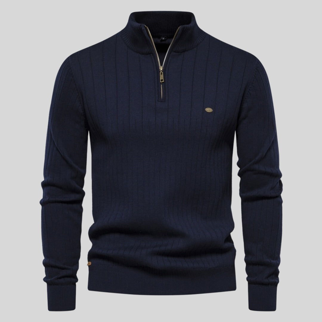 Sweter Steven z zamkiem przy kołnierzu