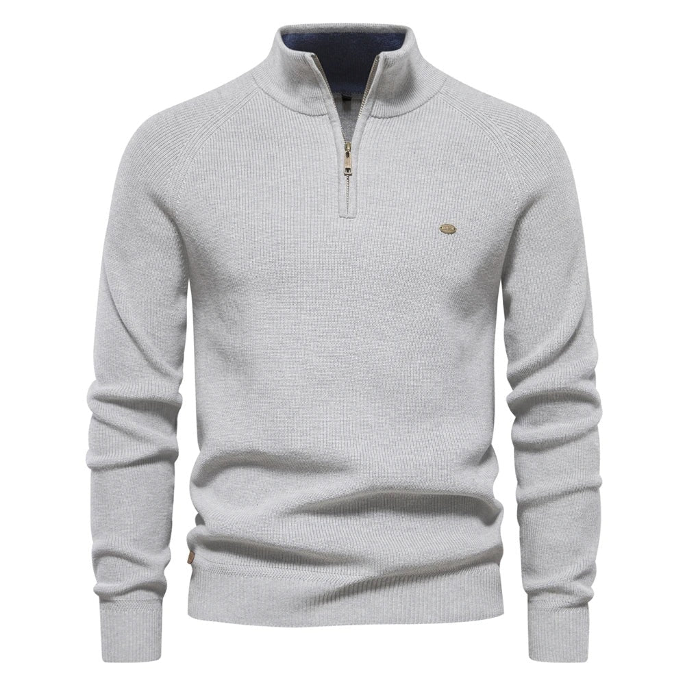 Sweter Steven z zamkiem przy kołnierzu