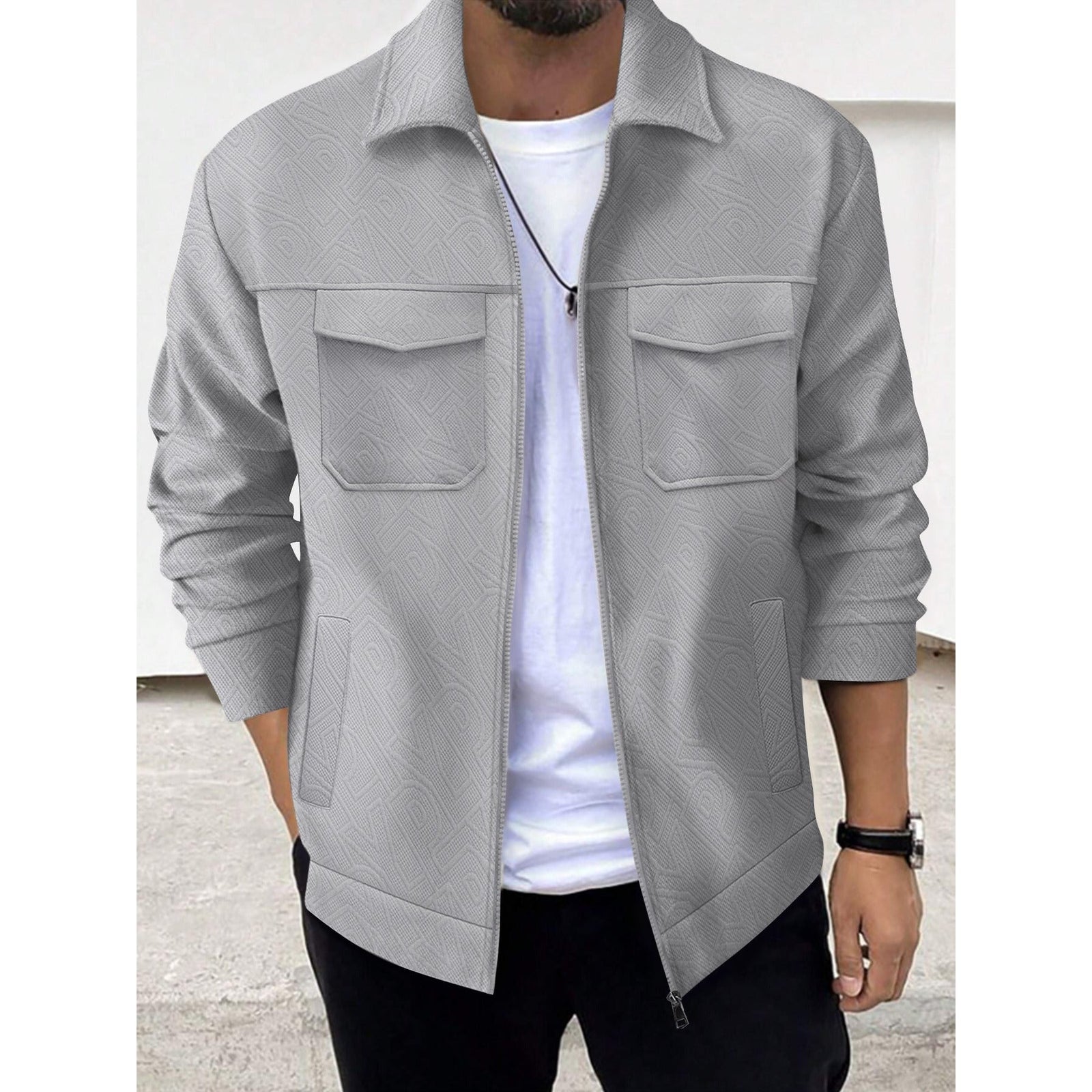 Kurtka Lucas w stylu business casual, jednolity kolor