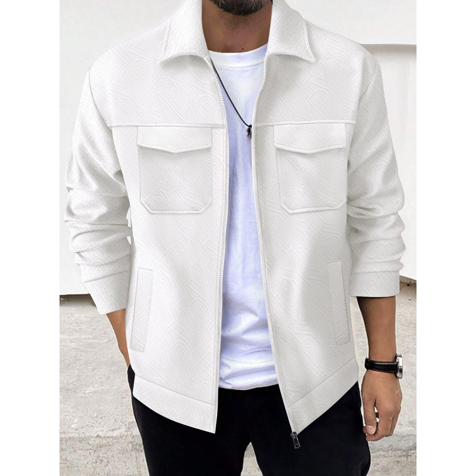 Kurtka Lucas w stylu business casual, jednolity kolor