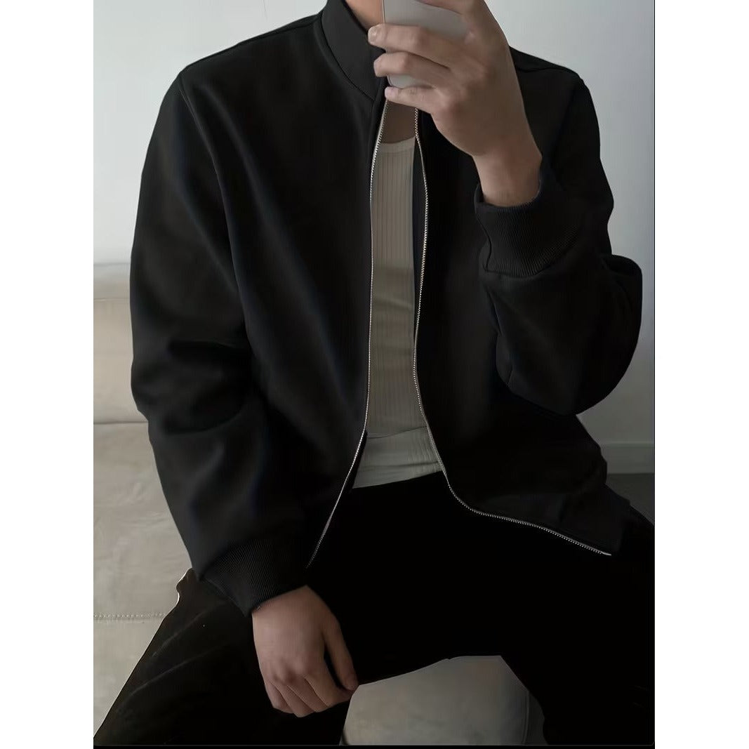 Kurtka slim fit z zamkiem i wysokim kołnierzem