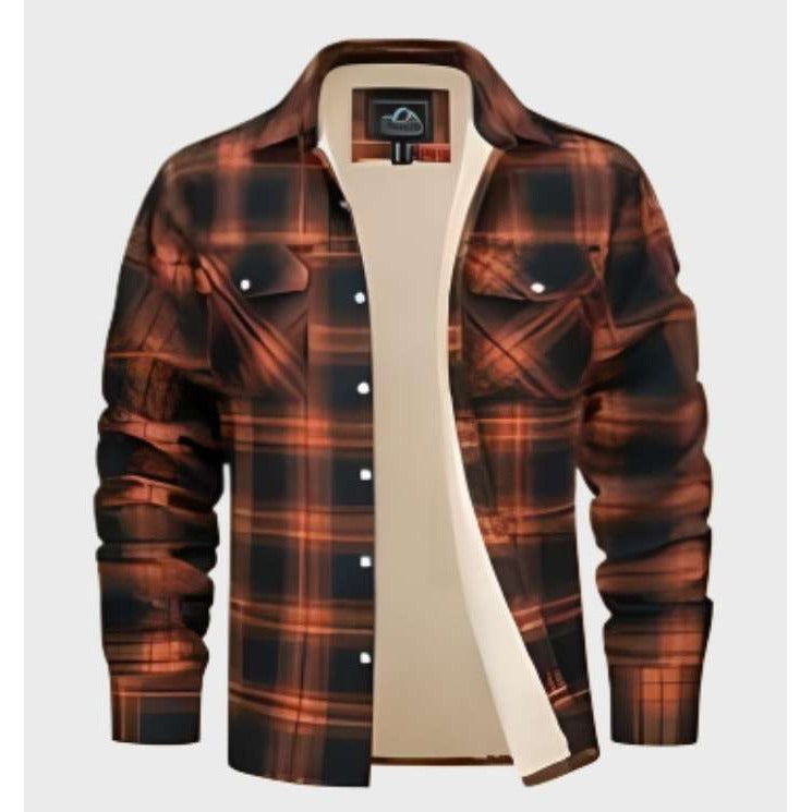 Kurtka flanelowa Jasper w stylu vintage z polarową podszewką