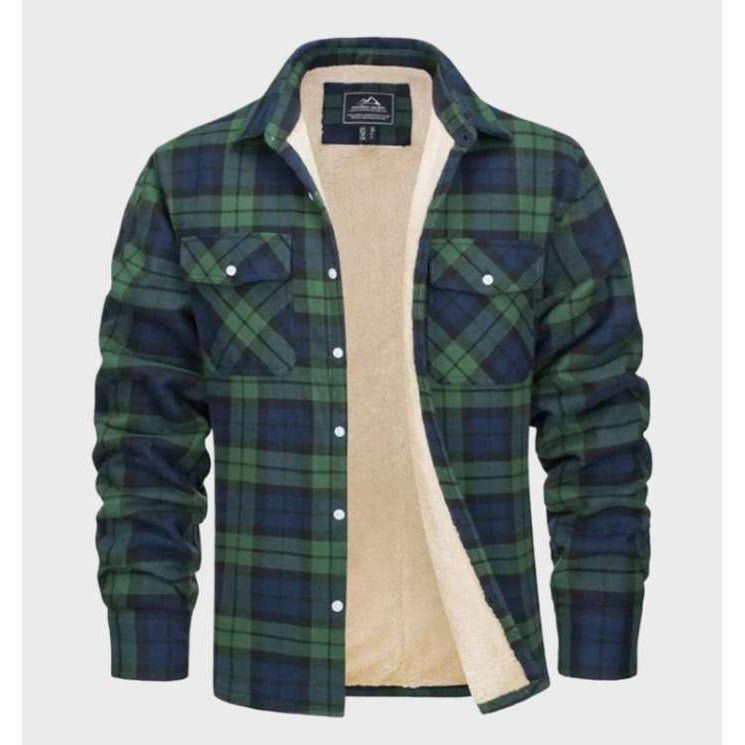 Kurtka flanelowa Jasper w stylu vintage z polarową podszewką