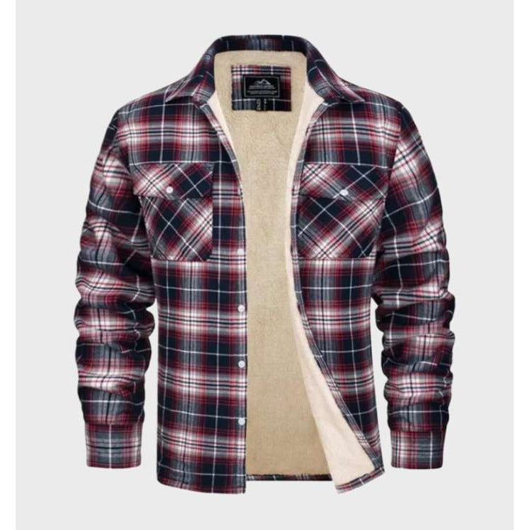 Kurtka flanelowa Jasper w stylu vintage z polarową podszewką