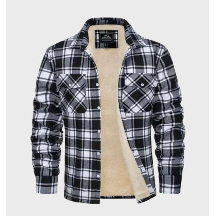 Kurtka flanelowa Jasper w stylu vintage z polarową podszewką